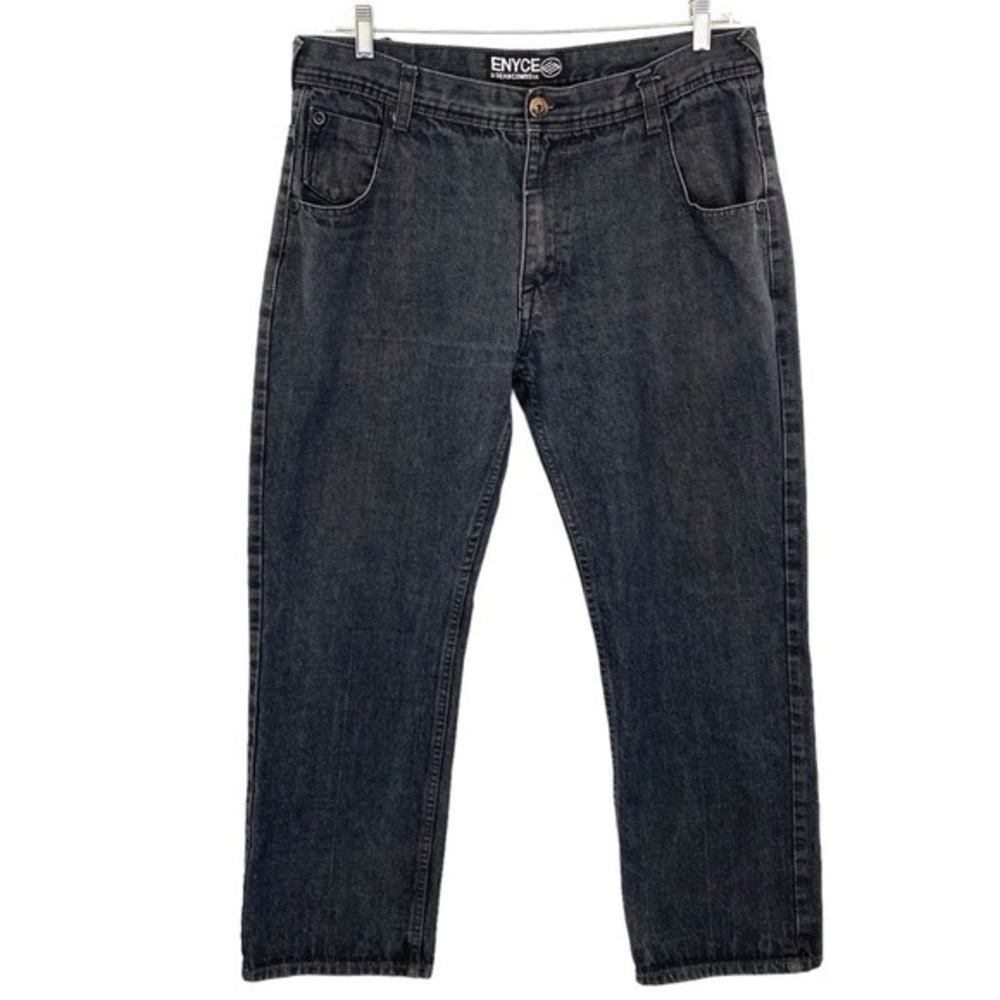 Enyce Men’s Faded Black Vintage Denim Jeans 38x32